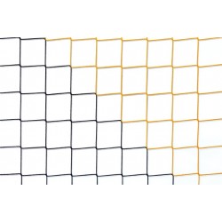 Plasa pentru poarta de fotbal negru cu galben 5.15m x 2.05m - fir 4mm -1515-65